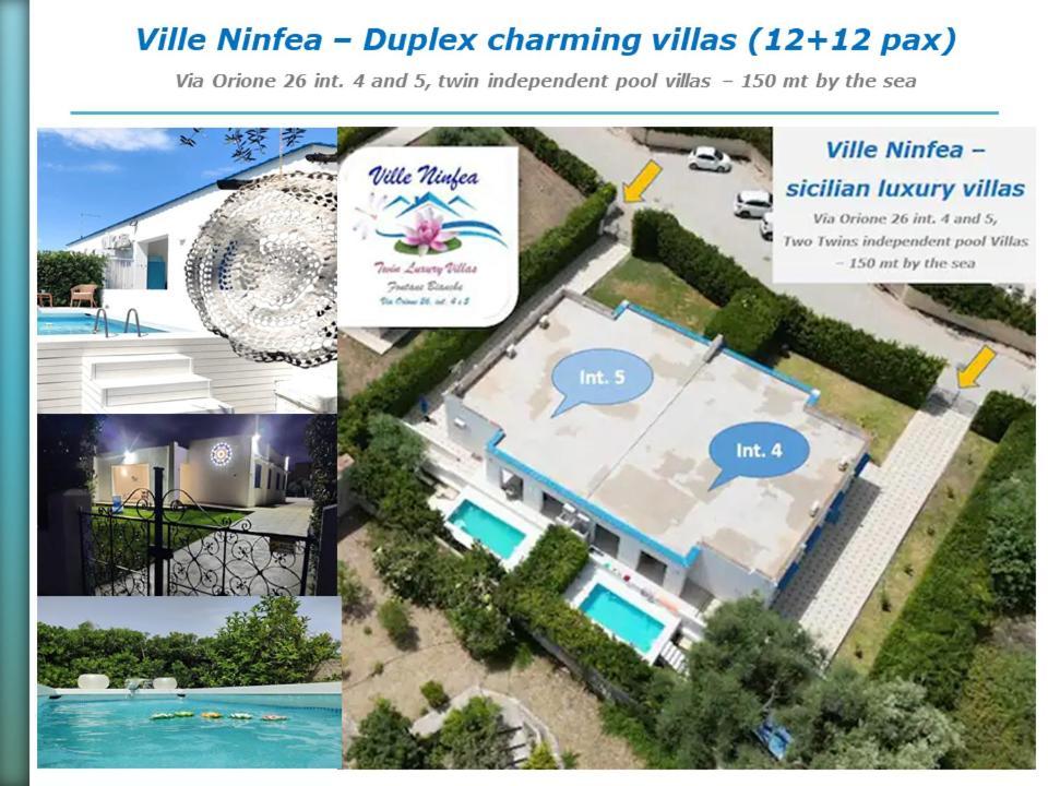 Pool Seaside Relais - Ville Ninfea, Marea, Rosa E Cassiopea Fontane Bianche Luaran gambar