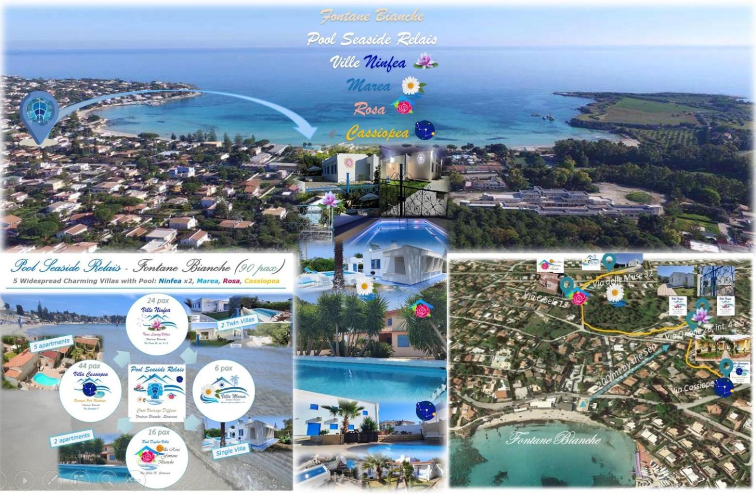 Pool Seaside Relais - Ville Ninfea, Marea, Rosa E Cassiopea Fontane Bianche Luaran gambar