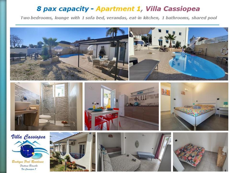 Pool Seaside Relais - Ville Ninfea, Marea, Rosa E Cassiopea Fontane Bianche Luaran gambar